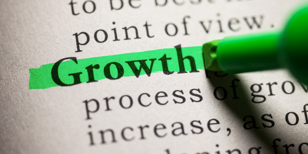 The word "growth" highlighted in green.
